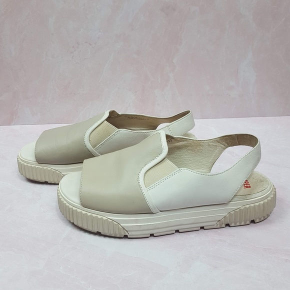 camper white sandals